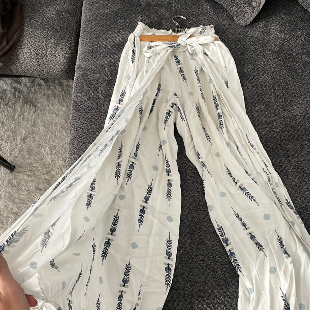 Layered flowy pants